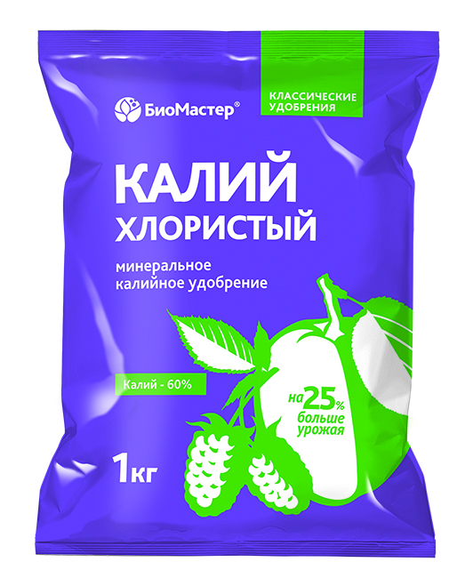 Калий хлористый, 1 кг - БиоМастер, минеральное удобрение