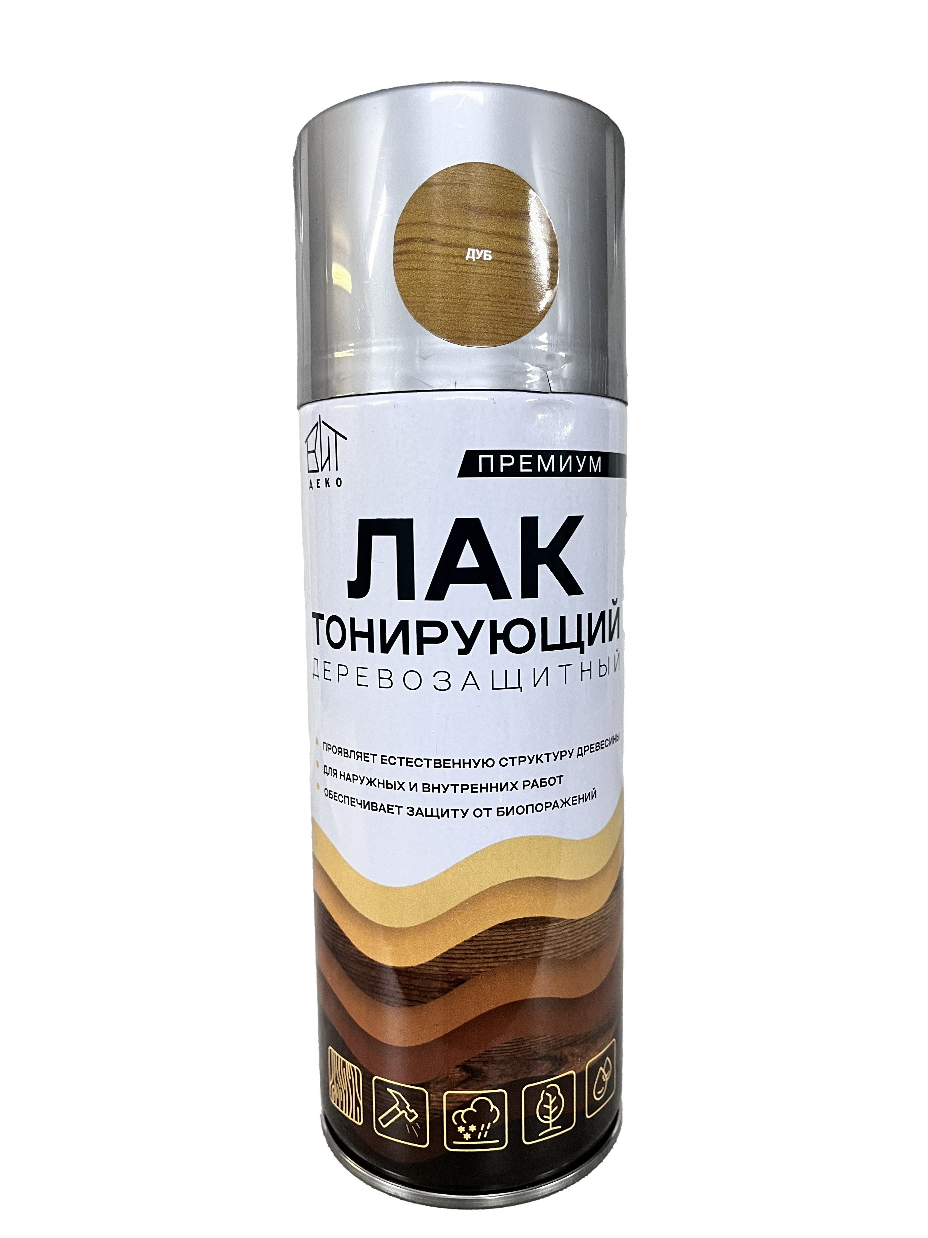 Лак тонирующий деревозащитный  "ВИТ ДЕКО" дуб, 520 мл. уп/12шт