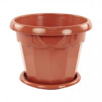 Горшок цв. "Гармония" 1,5л (коричневый) (уп.30)