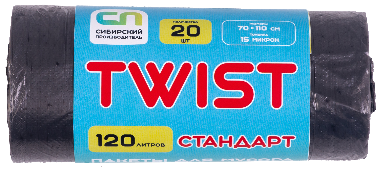 Мешок для мусора  «Стандарт» 60 л  ПНД (20 шт.в рул., 50рул в кор.)