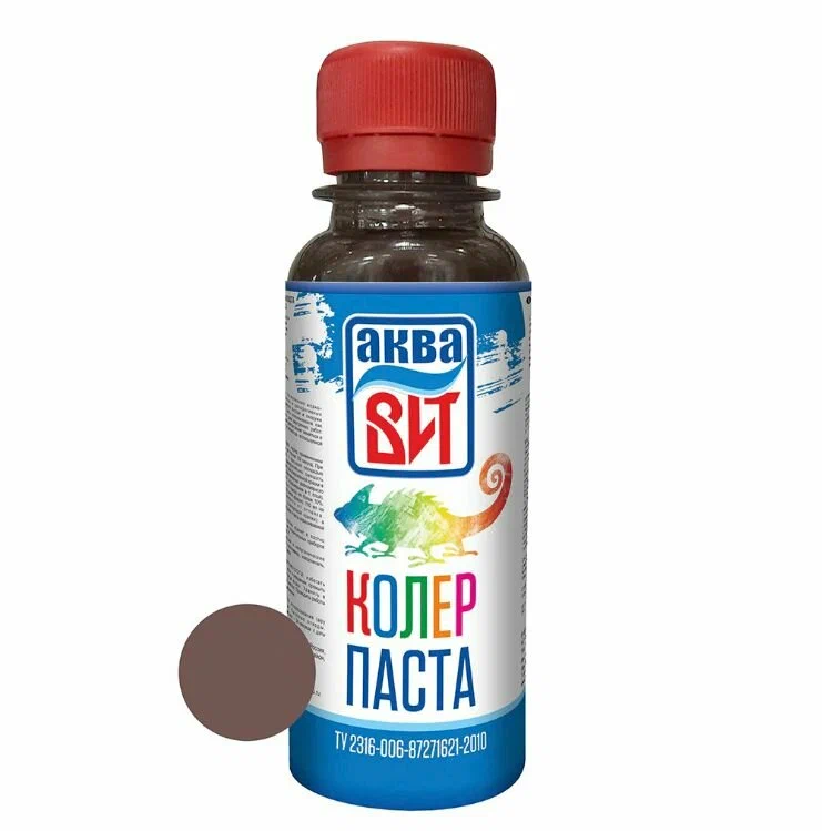 Паста колеровочная шоколад, 0,1 л. Аква ВИТ уп/20шт