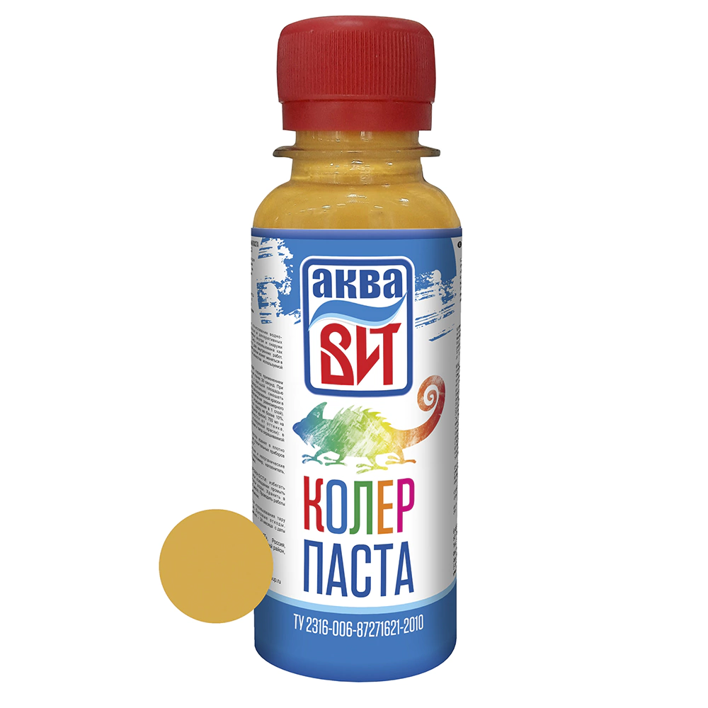 Паста колеровочная персик, 0,1 л. Аква ВИТ уп/20шт