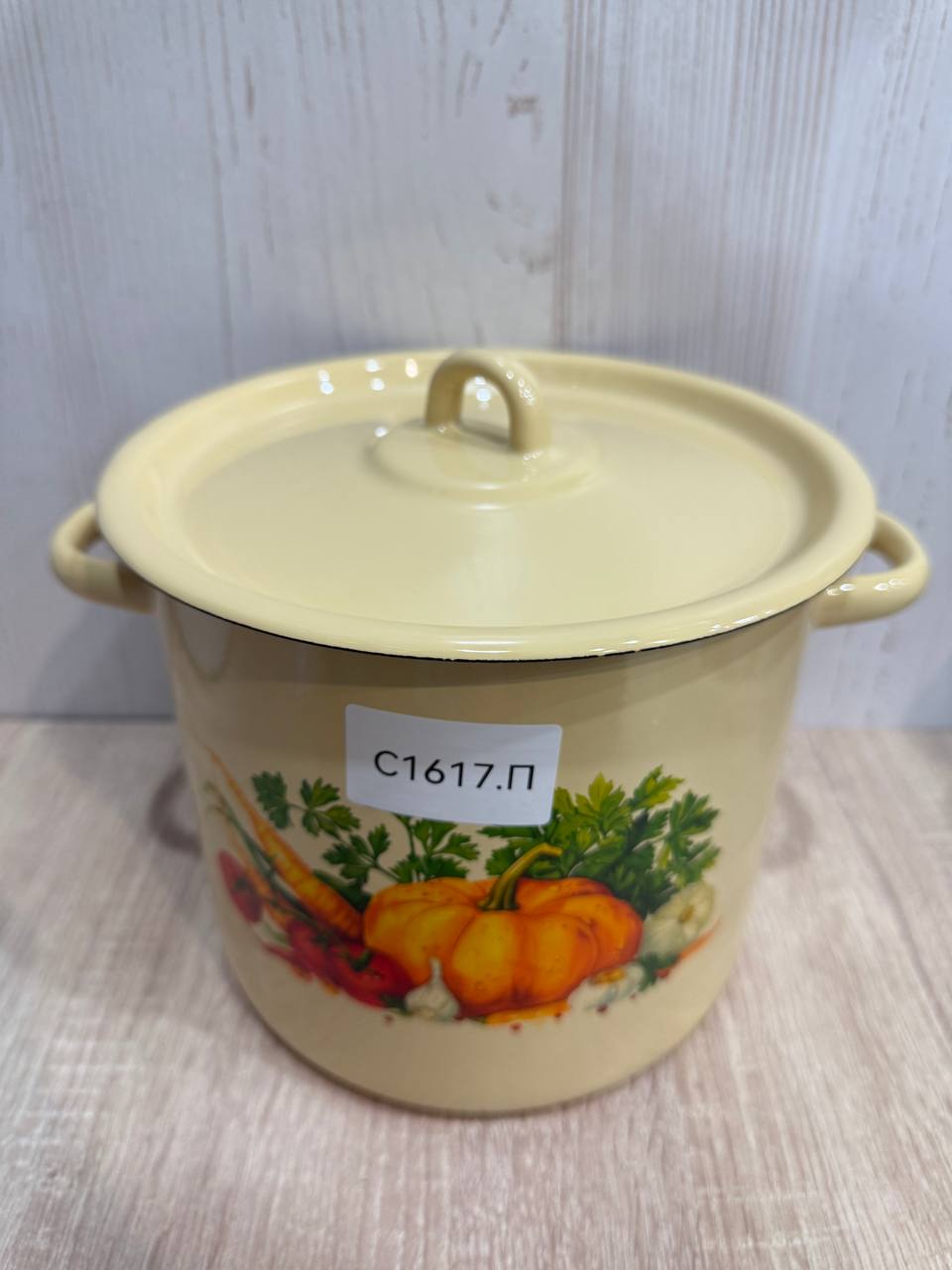 Кастрюля  5,5л цил светлая с рис