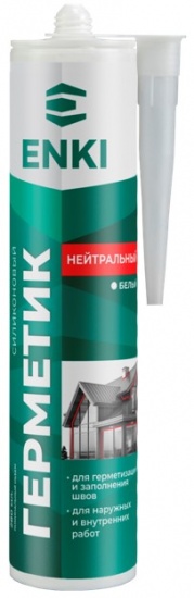Силиконовый нейтральный герметик Enki (бесцветный) 280мл